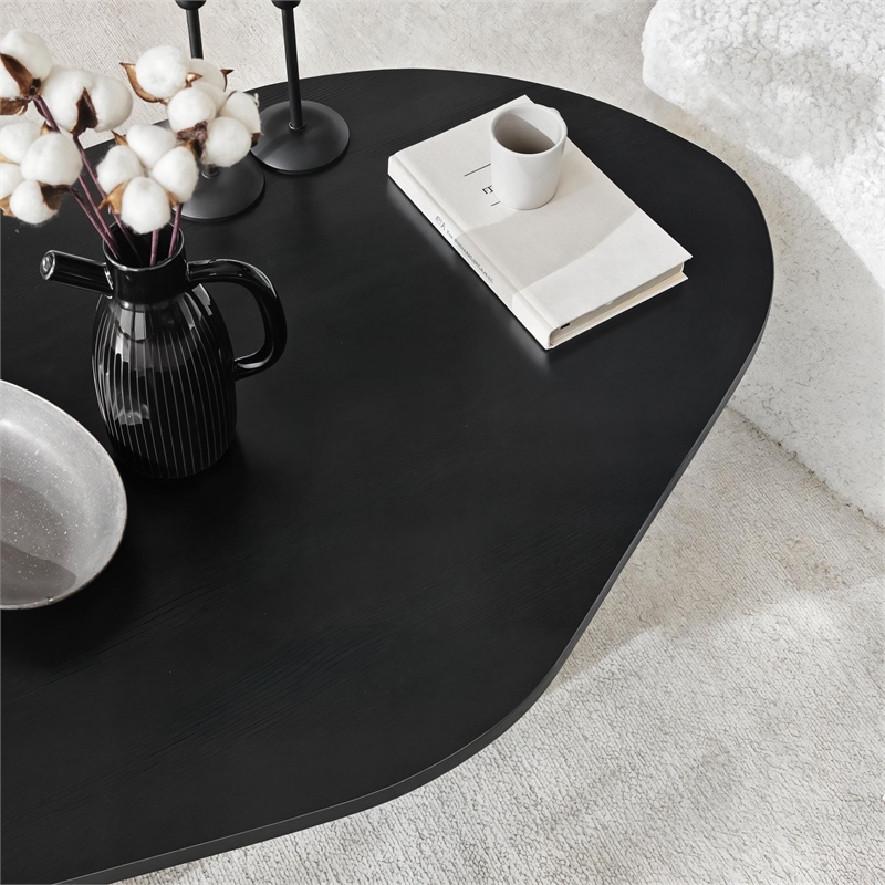 ASIR Hanah Home Rock Coffee Table in Black