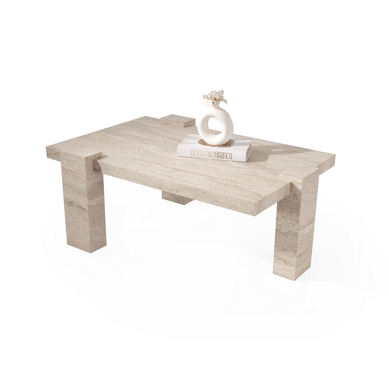 ASIR Hanah Home Diamond 9541 Coffee Table in Beige