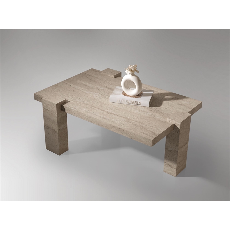 ASIR Hanah Home Diamond 9541 Coffee Table in Beige