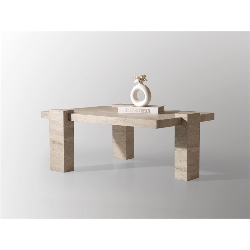 ASIR Hanah Home Diamond 9541 Coffee Table in Beige