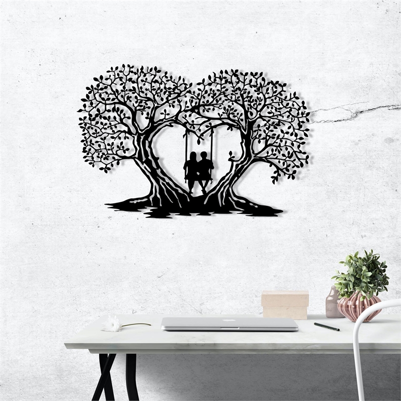 ASIR Wallity Love Decorative Metal Wall Accessory in Black