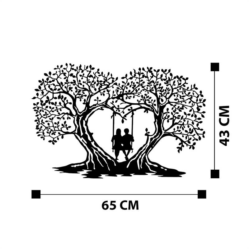 ASIR Wallity Love Decorative Metal Wall Accessory in Black