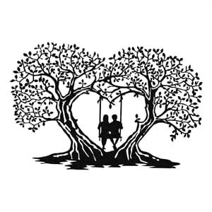 ASIR Wallity Love Decorative Metal Wall Accessory in Black