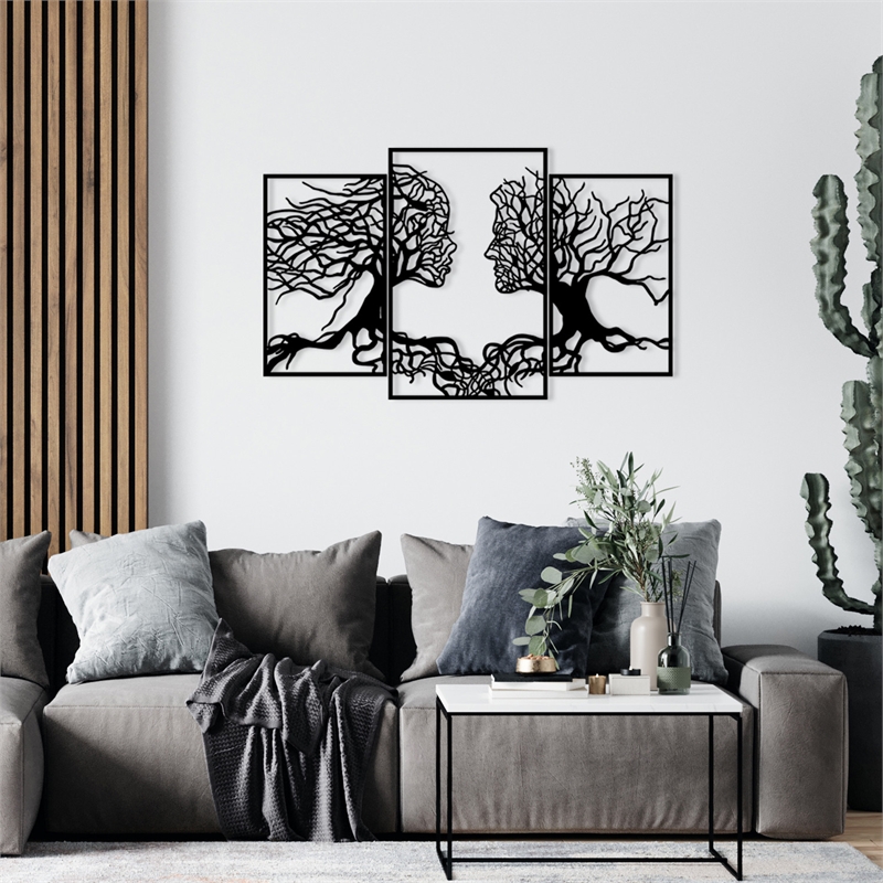 ASIR Wallity Love Tree Decorative Metal Wall Accessory in Black