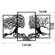 ASIR Wallity Love Tree Decorative Metal Wall Accessory in Black