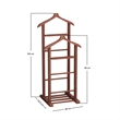 ASIR Hanah Home Beta Double Valet Stand in Walnut