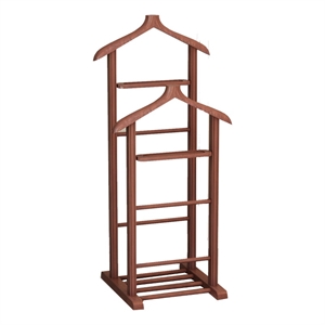 ASIR Hanah Home Beta Double Valet Stand in Walnut
