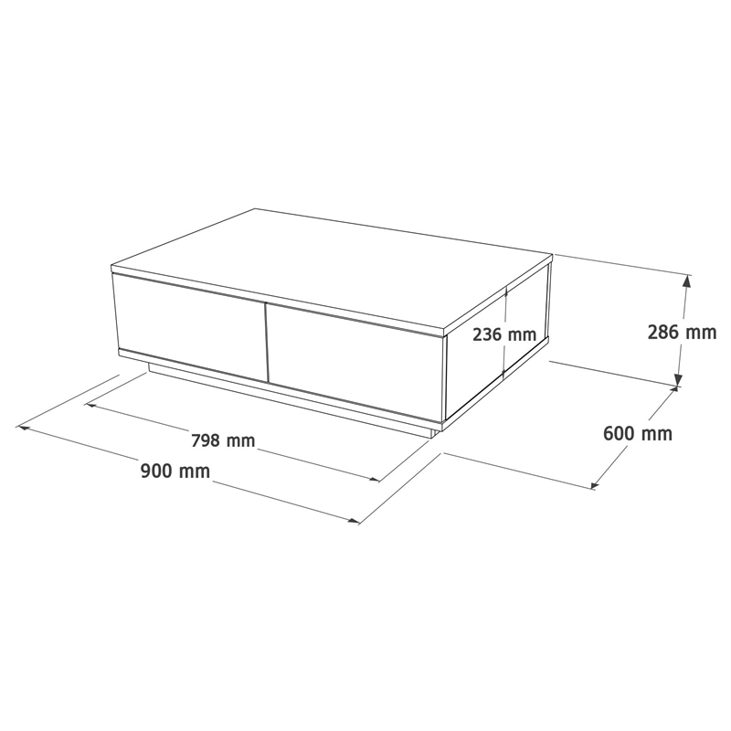 ASIR Hanah Home FR14-AA Coffee Table in Pine