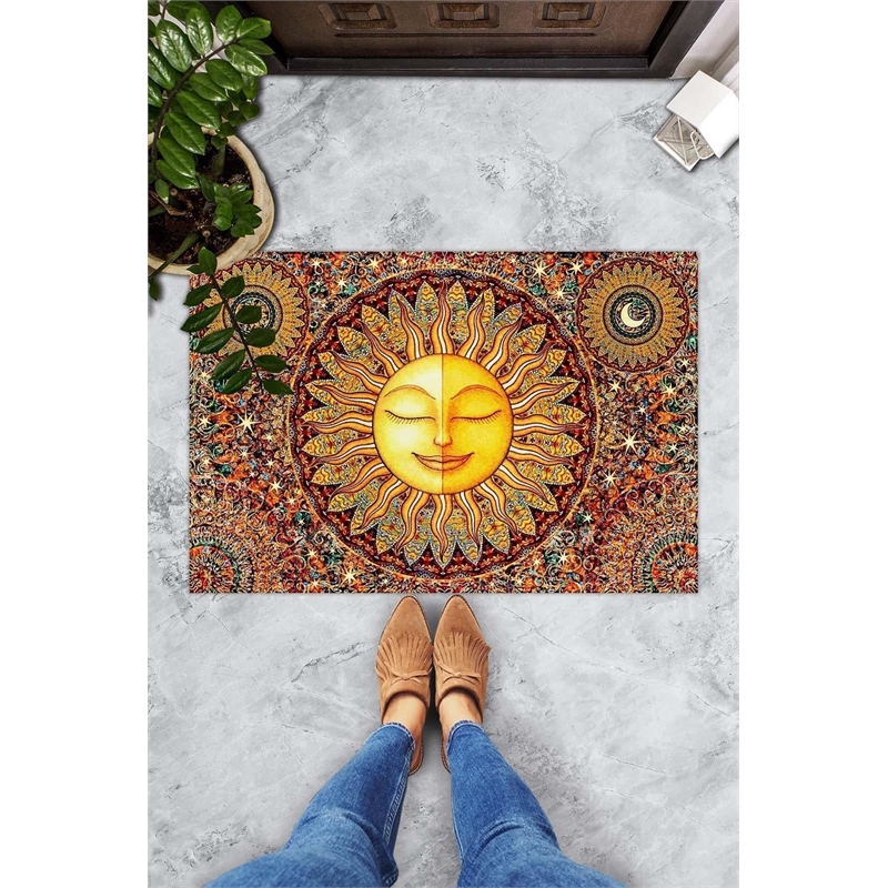 ASIR Conceptum Hypnose Happy Sun PVC Doormat in Multi-Color
