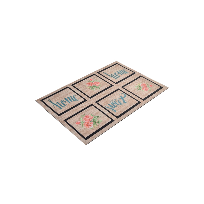 ASIR Conceptum Hypnose Rose Home PVC Doormat in Multi-Color