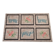 ASIR Conceptum Hypnose Rose Home PVC Doormat in Multi-Color