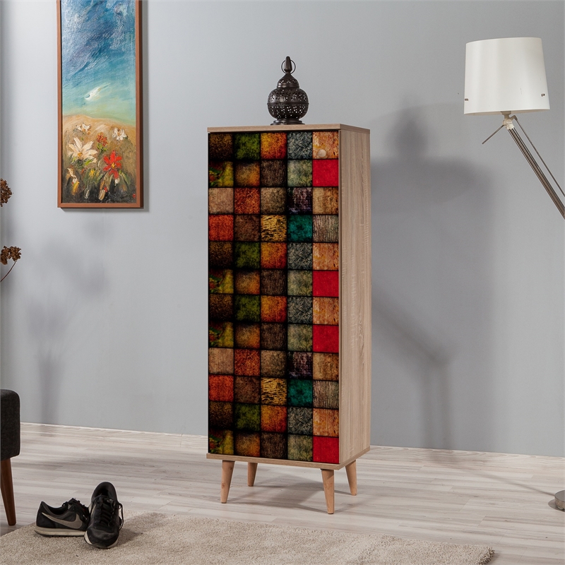 ASIR Hanah Home Filinta - 723  Shoe Cabinet in Oak