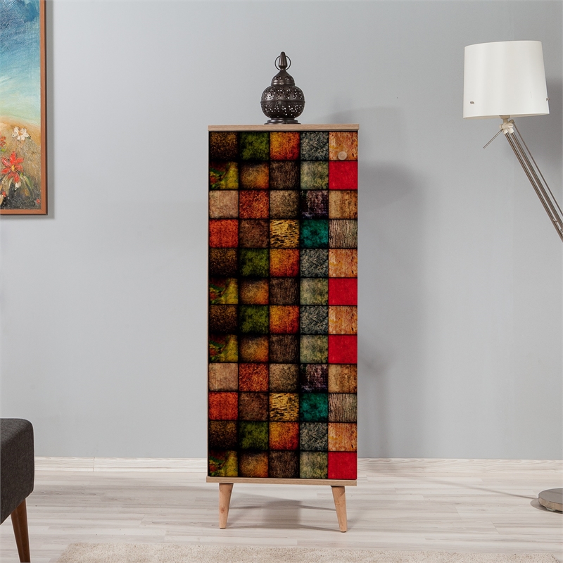 ASIR Hanah Home Filinta - 723  Shoe Cabinet in Oak