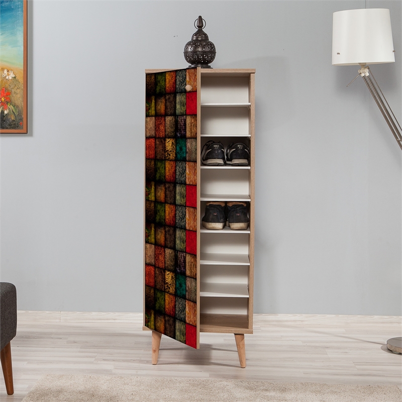 ASIR Hanah Home Filinta - 723  Shoe Cabinet in Oak