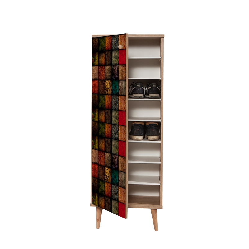 ASIR Hanah Home Filinta - 723  Shoe Cabinet in Oak