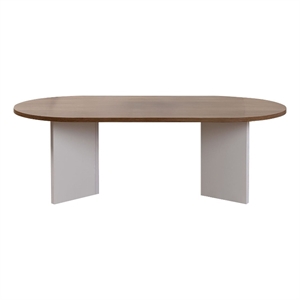 ASIR Hanah Home Sable Coffee Table in Venezia Walnut and White
