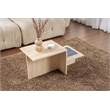 ASIR Hanah Home Harmony Coffee Table in Travertine