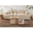 ASIR Hanah Home Harmony Coffee Table in Travertine