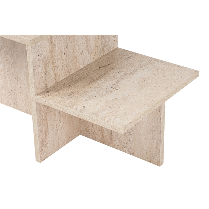ASIR Hanah Home Harmony Coffee Table in Travertine