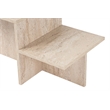 ASIR Hanah Home Harmony Coffee Table in Travertine