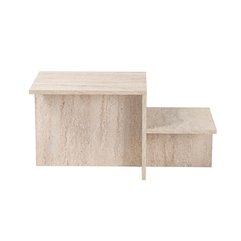 ASIR Hanah Home Harmony Coffee Table in Travertine