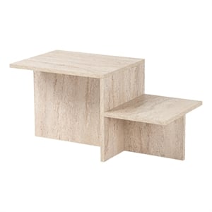 ASIR Hanah Home Harmony Coffee Table in Travertine