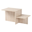 ASIR Hanah Home Harmony Coffee Table in Travertine