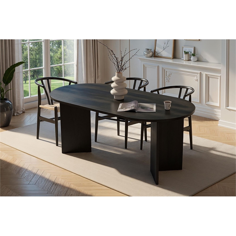 ASIR Hanah Home Sablin Dining Table in Black