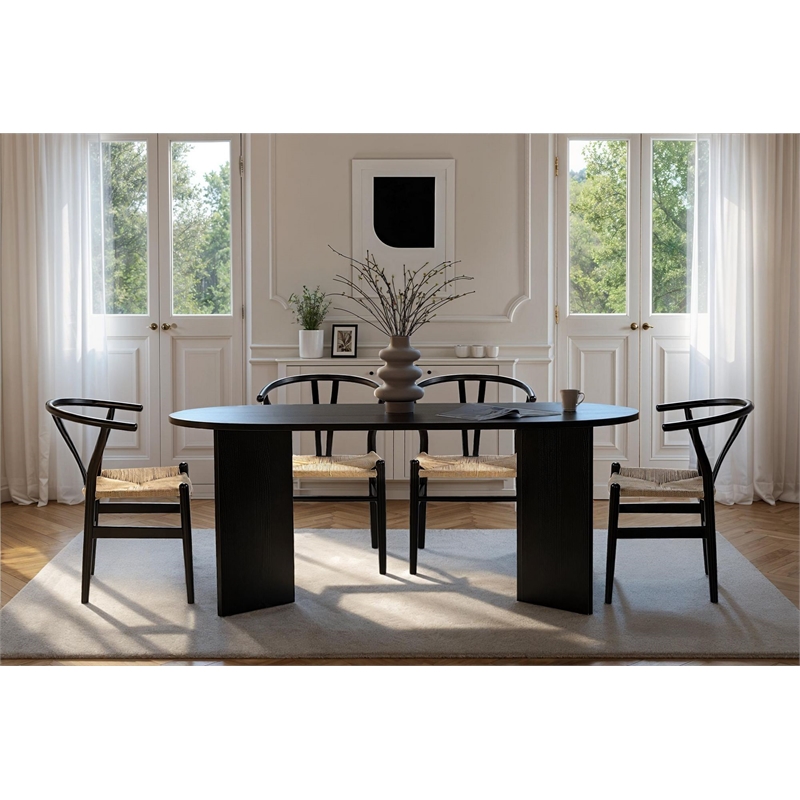 ASIR Hanah Home Sablin Dining Table in Black