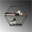 ASIR Hanah Home Liliales Wall Shelf in Walnut