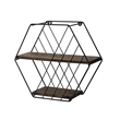 ASIR Hanah Home Liliales Wall Shelf in Walnut