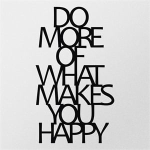 ASIR Wallity Do More Of What Makes You Happy Metal Wall Accessory in Black