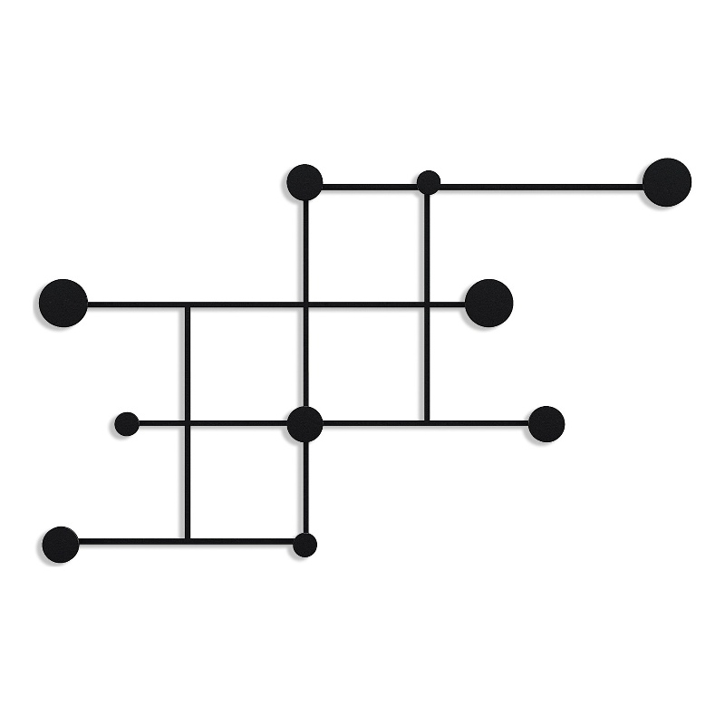 ASIR Wallity Fatara Metal Wall Hook in Black