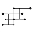 ASIR Wallity Fatara Metal Wall Hook in Black