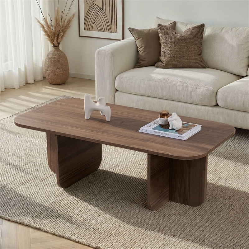 ASIR Hanah Home Akira Coffee Table in Venezia Walnut