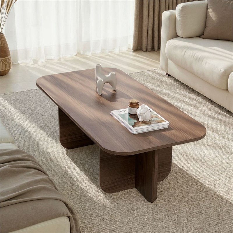 ASIR Hanah Home Akira Coffee Table in Venezia Walnut