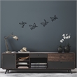 ASIR Wallity Birds 304 Decorative Metal Wall Accessory in Black
