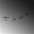 ASIR Wallity Birds 304 Decorative Metal Wall Accessory in Black