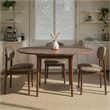 ASIR Hanah Home Viona Extendable Dining Table in Barok Walnut