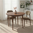 ASIR Hanah Home Viona Extendable Dining Table in Barok Walnut
