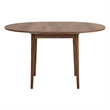 ASIR Hanah Home Viona Extendable Dining Table in Barok Walnut