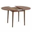ASIR Hanah Home Viona Extendable Dining Table in Barok Walnut