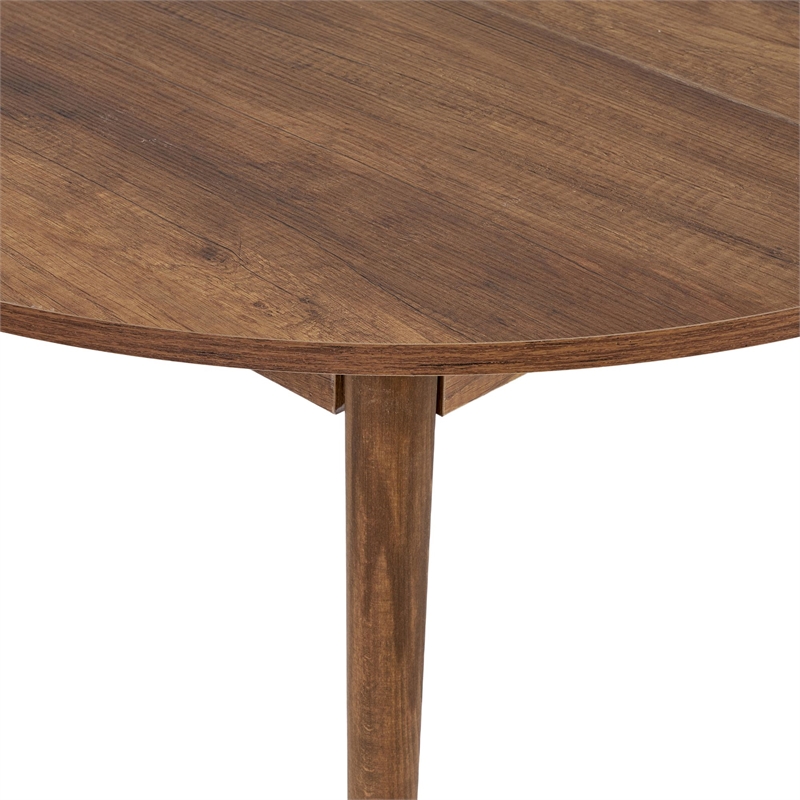 ASIR Hanah Home Viona Extendable Dining Table in Barok Walnut
