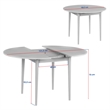ASIR Hanah Home Viona Extendable Dining Table in Barok Walnut