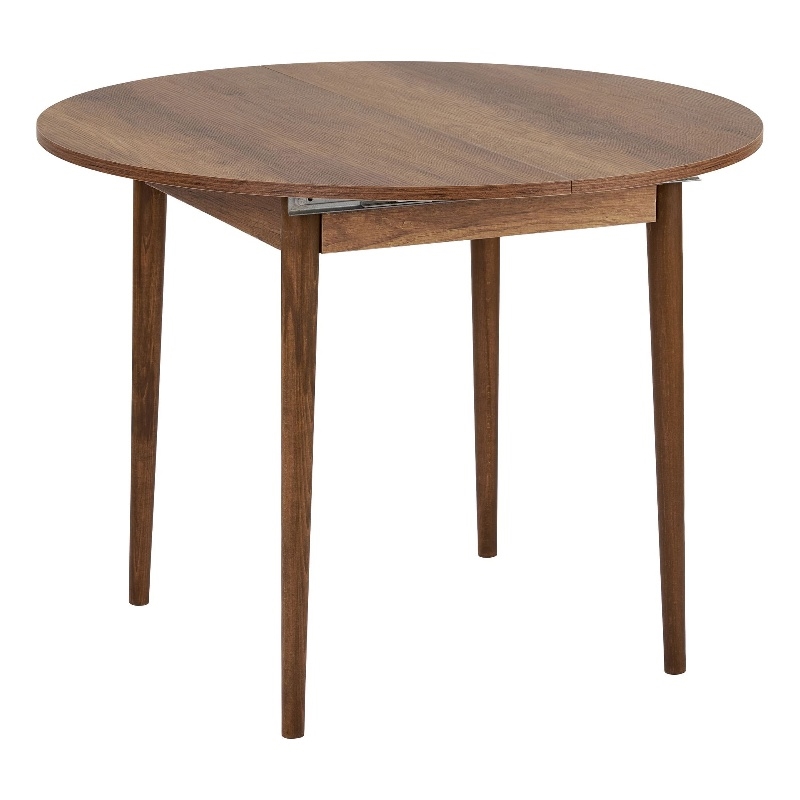 ASIR Hanah Home Viona Extendable Dining Table in Barok Walnut