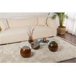 ASIR Hanah Home Sphere Coffee Table in Transparent Walnut