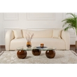 ASIR Hanah Home Sphere Coffee Table in Transparent Walnut