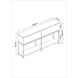 ASIR Hanah Home Lord Modern Console Table in Anthracite and Black