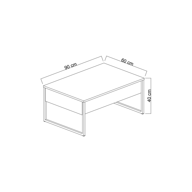 ASIR Hanah Home Luxe Coffee Table in White and Silver