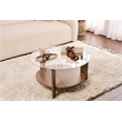 ASIR Hanah Home Clara Coffee Table in Transparent Venezia Walnut